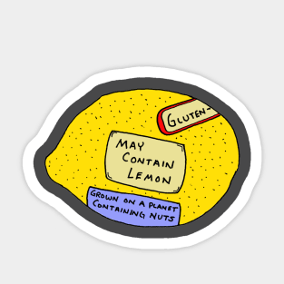 May Contain Lemon Sticker